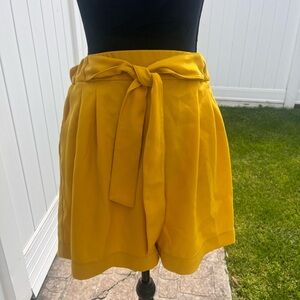 Lululemon Athletica High Waist Yellow Shorts